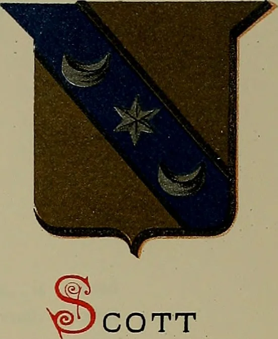 An illustration from America heraldica : a compilation of coats of arms, crests and mottoes of prominent American families settled in this country before 1800, 1889, leaf 108
