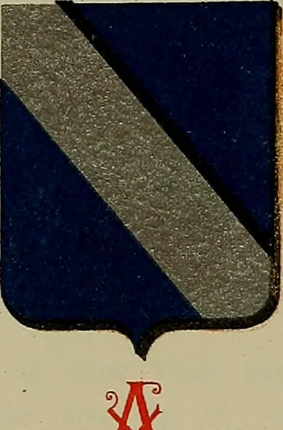 An illustration from America heraldica : a compilation of coats of arms, crests and mottoes of prominent American families settled in this country before 1800, 1889, leaf 108