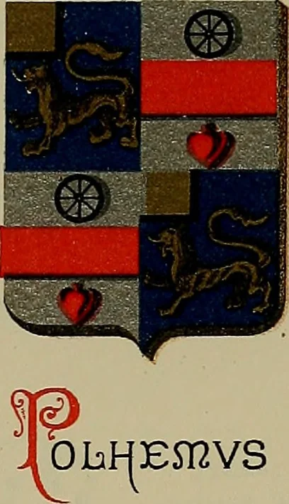 An illustration from America heraldica : a compilation of coats of arms, crests and mottoes of prominent American families settled in this country before 1800, 1889, leaf 108