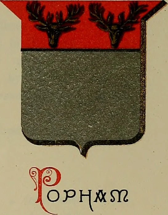 An illustration from America heraldica : a compilation of coats of arms, crests and mottoes of prominent American families settled in this country before 1800, 1889, leaf 108