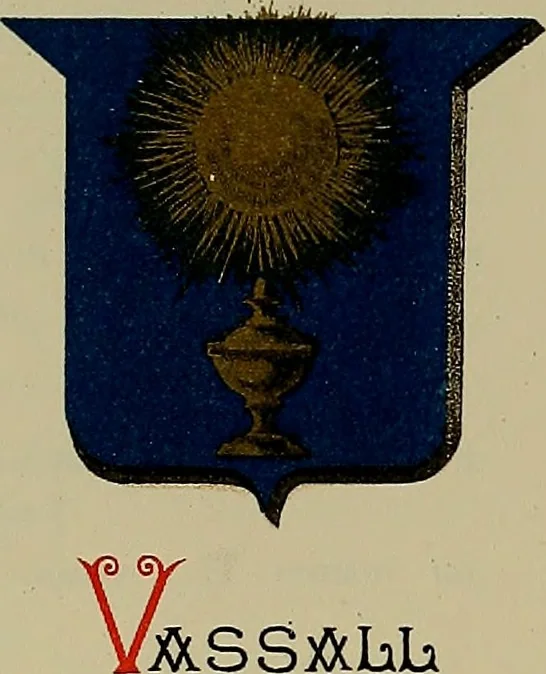 An illustration from America heraldica : a compilation of coats of arms, crests and mottoes of prominent American families settled in this country before 1800, 1889, leaf 116