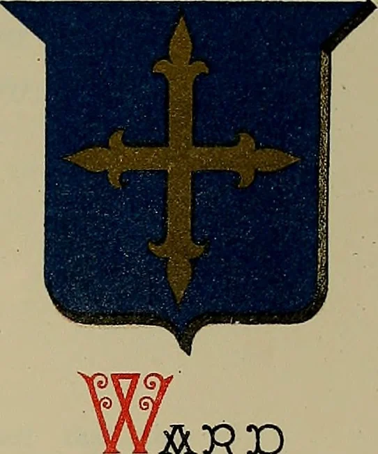 An illustration from America heraldica : a compilation of coats of arms, crests and mottoes of prominent American families settled in this country before 1800, 1889, leaf 116