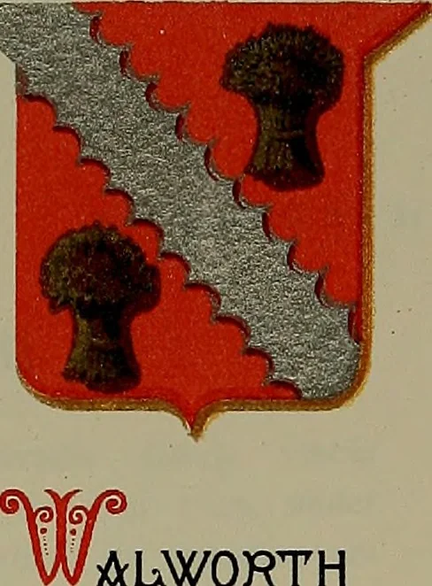 An illustration from America heraldica : a compilation of coats of arms, crests and mottoes of prominent American families settled in this country before 1800, 1889, leaf 126