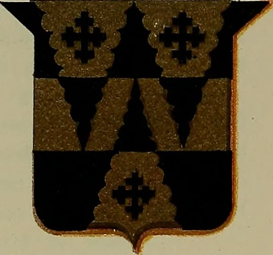 An illustration from America heraldica : a compilation of coats of arms, crests and mottoes of prominent American families settled in this country before 1800, 1889, leaf 126