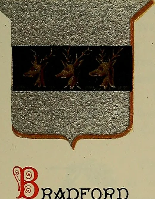 An illustration from America heraldica : a compilation of coats of arms, crests and mottoes of prominent American families settled in this country before 1800, 1889, leaf 126