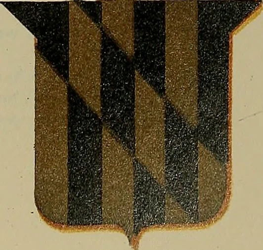 An illustration from America heraldica : a compilation of coats of arms, crests and mottoes of prominent American families settled in this country before 1800, 1889, leaf 126