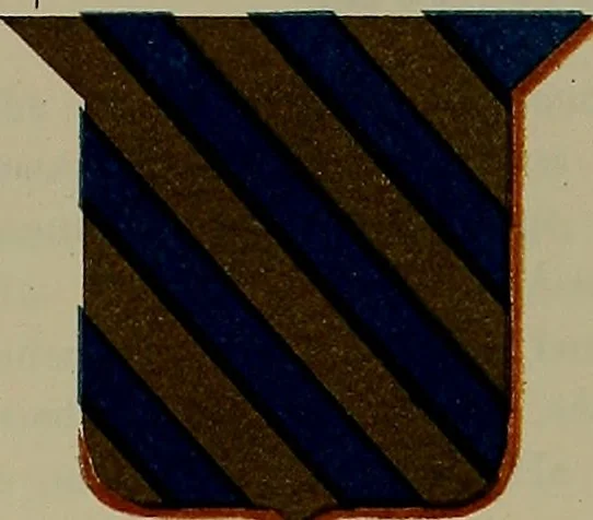 An illustration from America heraldica : a compilation of coats of arms, crests and mottoes of prominent American families settled in this country before 1800, 1889, leaf 142