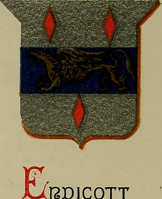 An illustration from America heraldica : a compilation of coats of arms, crests and mottoes of prominent American families settled in this country before 1800, 1889, leaf 142