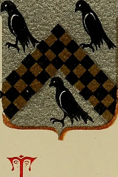An illustration from America heraldica : a compilation of coats of arms, crests and mottoes of prominent American families settled in this country before 1800, 1889, leaf 142