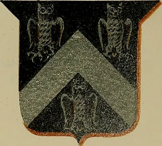 An illustration from America heraldica : a compilation of coats of arms, crests and mottoes of prominent American families settled in this country before 1800, 1889, leaf 142