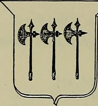 An illustration from America heraldica : a compilation of coats of arms, crests and mottoes of prominent American families settled in this country before 1800, 1889, leaf 151