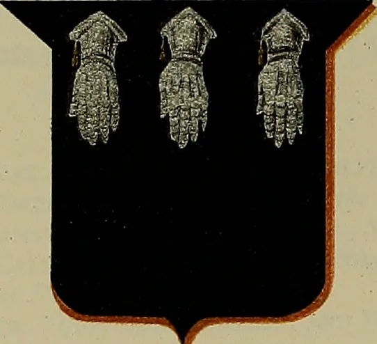 An illustration from America heraldica : a compilation of coats of arms, crests and mottoes of prominent American families settled in this country before 1800, 1889, leaf 156