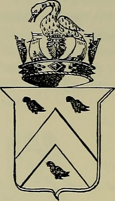 An illustration from America heraldica : a compilation of coats of arms, crests and mottoes of prominent American families settled in this country before 1800, 1889, leaf 163