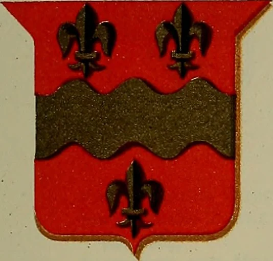 An illustration from America heraldica : a compilation of coats of arms, crests and mottoes of prominent American families settled in this country before 1800, 1889, leaf 172