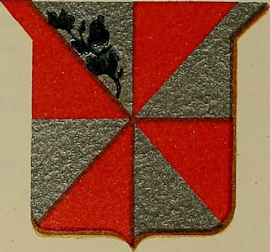 An illustration from America heraldica : a compilation of coats of arms, crests and mottoes of prominent American families settled in this country before 1800, 1889, leaf 172