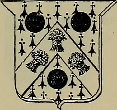 An illustration from America heraldica : a compilation of coats of arms, crests and mottoes of prominent American families settled in this country before 1800, 1889, leaf 176