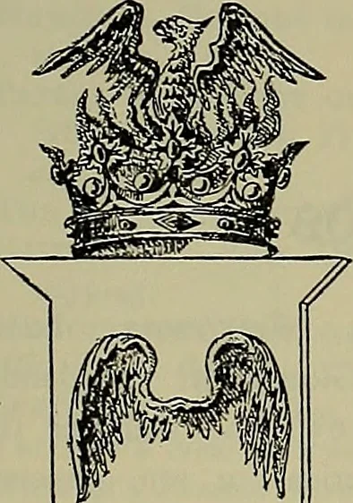 An illustration from America heraldica : a compilation of coats of arms, crests and mottoes of prominent American families settled in this country before 1800, 1889, leaf 194