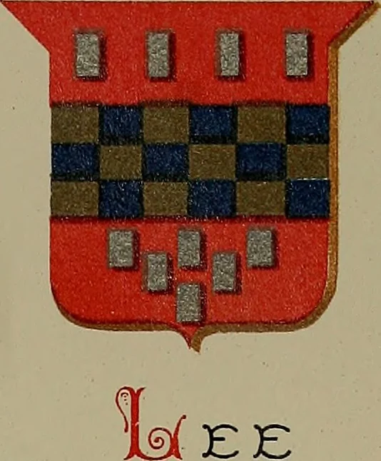 An illustration from America heraldica : a compilation of coats of arms, crests and mottoes of prominent American families settled in this country before 1800, 1889, leaf 198