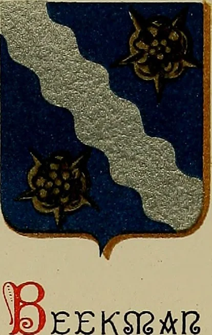 An illustration from America heraldica : a compilation of coats of arms, crests and mottoes of prominent American families settled in this country before 1800, 1889, leaf 198