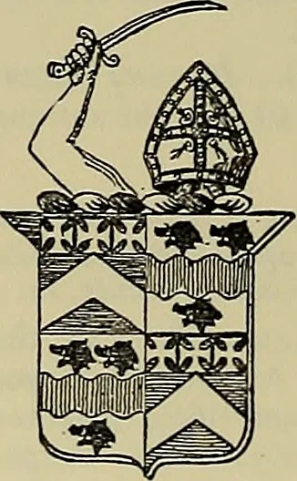 An illustration from America heraldica : a compilation of coats of arms, crests and mottoes of prominent American families settled in this country before 1800, 1889, leaf 203