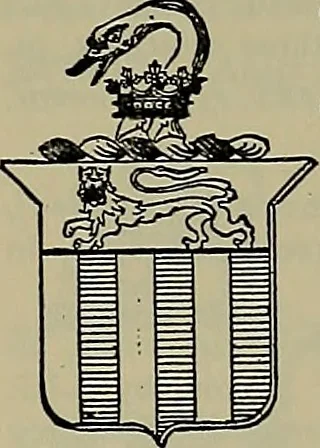An illustration from America heraldica : a compilation of coats of arms, crests and mottoes of prominent American families settled in this country before 1800, 1889, leaf 204