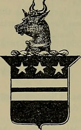 An illustration from America heraldica : a compilation of coats of arms, crests and mottoes of prominent American families settled in this country before 1800, 1889, leaf 212