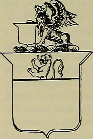 An illustration from America heraldica : a compilation of coats of arms, crests and mottoes of prominent American families settled in this country before 1800, 1889, leaf 219