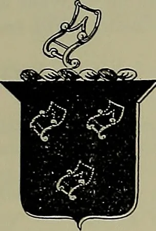 An illustration from America heraldica : a compilation of coats of arms, crests and mottoes of prominent American families settled in this country before 1800, 1889, leaf 220