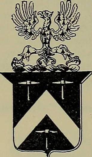 An illustration from America heraldica : a compilation of coats of arms, crests and mottoes of prominent American families settled in this country before 1800, 1889, leaf 220