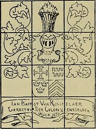 An illustration from America heraldica : a compilation of coats of arms, crests and mottoes of prominent American families settled in this country before 1800, 1889, leaf 223