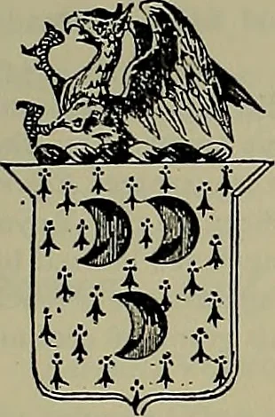 An illustration from America heraldica : a compilation of coats of arms, crests and mottoes of prominent American families settled in this country before 1800, 1889, leaf 226