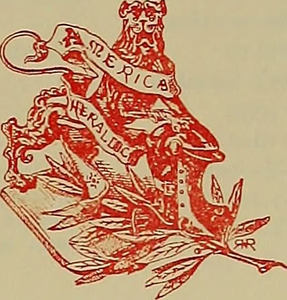 An illustration from America heraldica : a compilation of coats of arms, crests and mottoes of prominent American families settled in this country before 1800, 1889, leaf 230