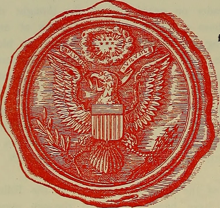 An illustration from America heraldica : a compilation of coats of arms, crests and mottoes of prominent American families settled in this country before 1800, 1889, leaf 239