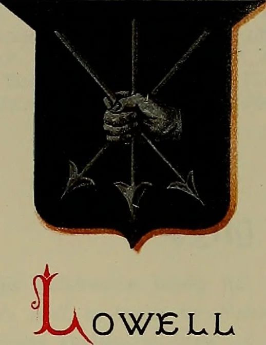 An illustration from America heraldica : a compilation of coats of arms, crests and mottoes of prominent American families settled in this country before 1800, 1889, leaf 34