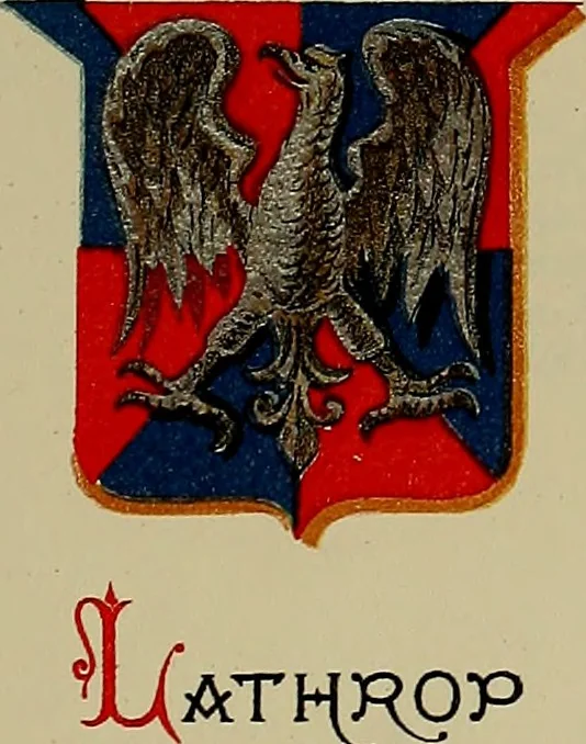 An illustration from America heraldica : a compilation of coats of arms, crests and mottoes of prominent American families settled in this country before 1800, 1889, leaf 34