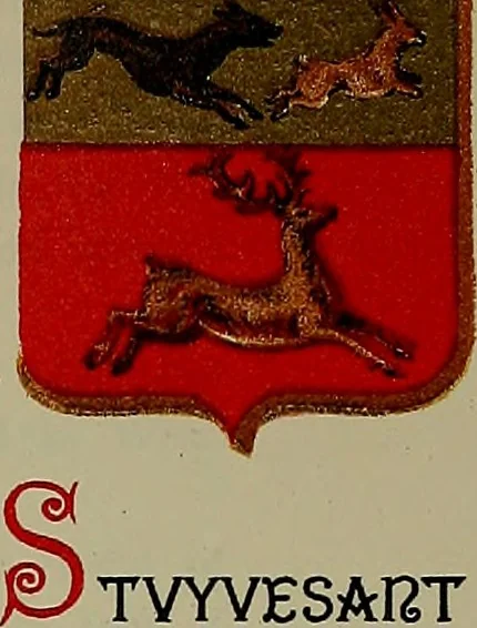 An illustration from America heraldica : a compilation of coats of arms, crests and mottoes of prominent American families settled in this country before 1800, 1889, leaf 42