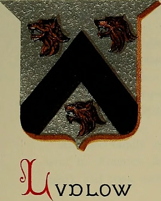 An illustration from America heraldica : a compilation of coats of arms, crests and mottoes of prominent American families settled in this country before 1800, 1889, leaf 42
