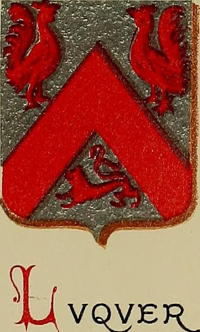 An illustration from America heraldica : a compilation of coats of arms, crests and mottoes of prominent American families settled in this country before 1800, 1889, leaf 42