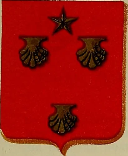 An illustration from America heraldica : a compilation of coats of arms, crests and mottoes of prominent American families settled in this country before 1800, 1889, leaf 48