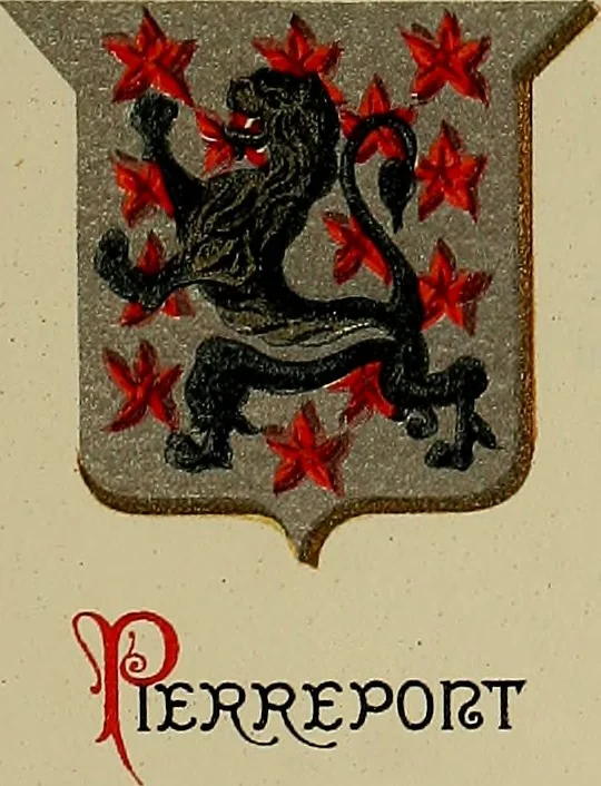 An illustration from America heraldica : a compilation of coats of arms, crests and mottoes of prominent American families settled in this country before 1800, 1889, leaf 56