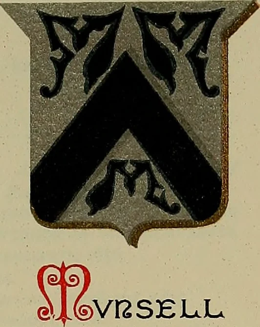 An illustration from America heraldica : a compilation of coats of arms, crests and mottoes of prominent American families settled in this country before 1800, 1889, leaf 56