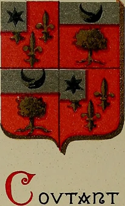An illustration from America heraldica : a compilation of coats of arms, crests and mottoes of prominent American families settled in this country before 1800, 1889, leaf 56