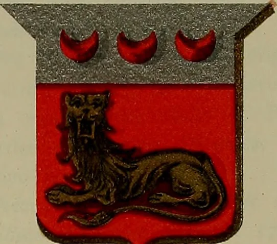 An illustration from America heraldica : a compilation of coats of arms, crests and mottoes of prominent American families settled in this country before 1800, 1889, leaf 82