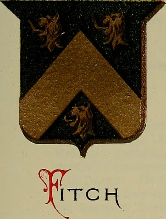 An illustration from America heraldica : a compilation of coats of arms, crests and mottoes of prominent American families settled in this country before 1800, 1889, leaf 82