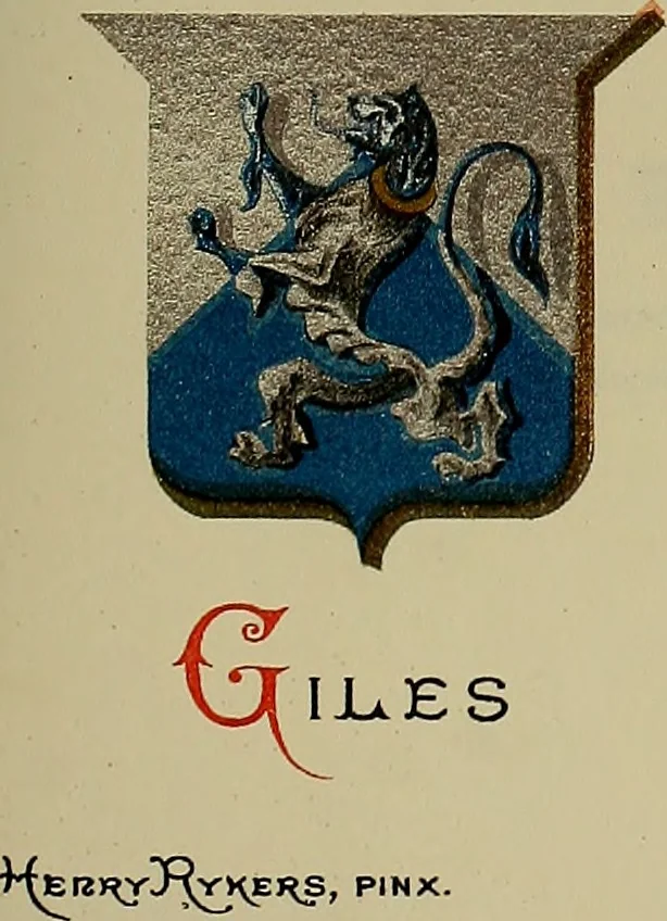 An illustration from America heraldica : a compilation of coats of arms, crests and mottoes of prominent American families settled in this country before 1800, 1889, leaf 82