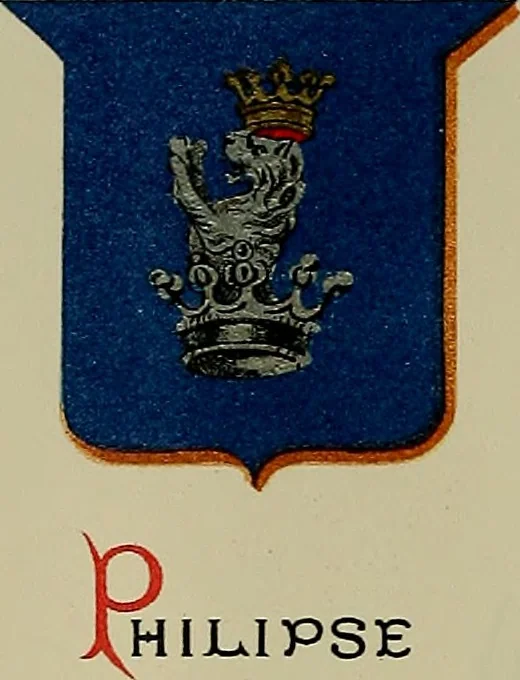 An illustration from America heraldica : a compilation of coats of arms, crests and mottoes of prominent American families settled in this country before 1800, 1889, leaf 9