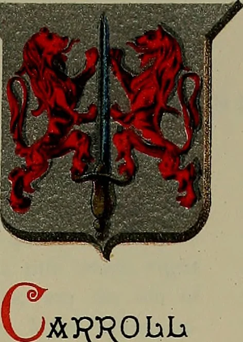An illustration from America heraldica : a compilation of coats of arms, crests and mottoes of prominent American families settled in this country before 1800, 1889, leaf 90