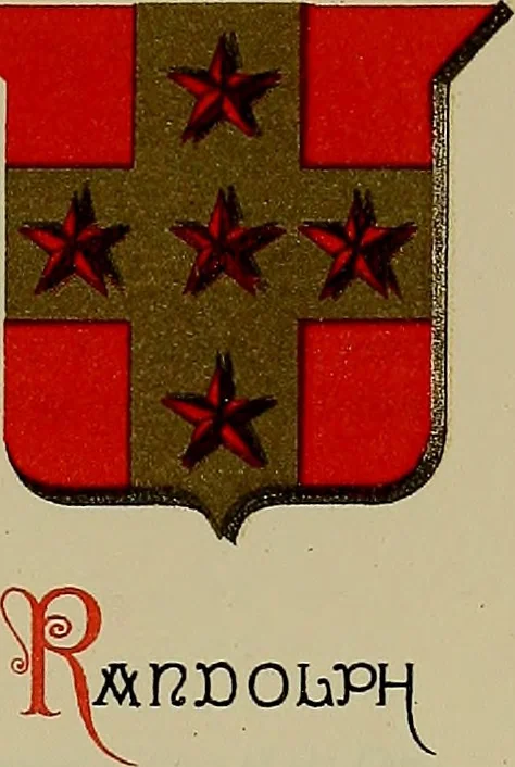 An illustration from America heraldica : a compilation of coats of arms, crests and mottoes of prominent American families settled in this country before 1800, 1889, leaf 90