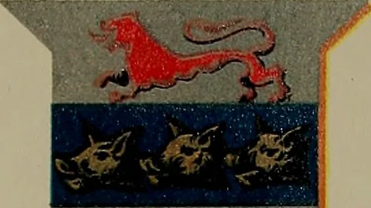 An illustration from America heraldica : a compilation of coats of arms, crests and mottoes of prominent American families settled in this country before 1800, 1887, leaf 100