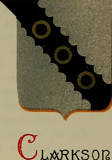An illustration from America heraldica : a compilation of coats of arms, crests and mottoes of prominent American families settled in this country before 1800, 1887, leaf 100